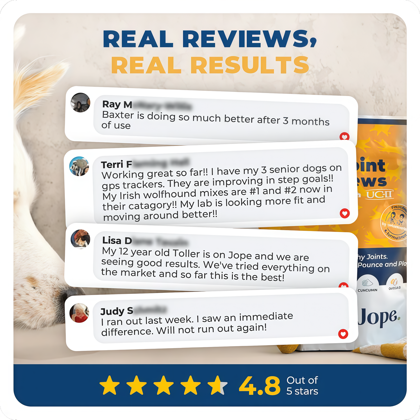 Jope Hip & Joint Dog Chews - 60 Count